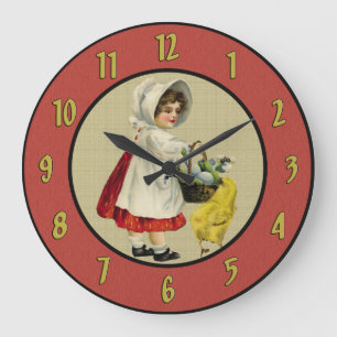 Vintage Uhr für Mädchen und Küken