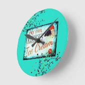 Vintage Uhr für türkisfarbenes Eis (Winkel)