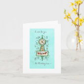 Vintage Uhr Geburtstagskarte Karte (Gelbe Blume)