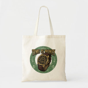 Vintage-Uhr ist Geld-Tasche Tragetasche
