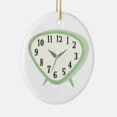 Vintage Uhr Keramik Ornament (Rechts)
