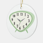Vintage Uhr Keramik Ornament (Links)