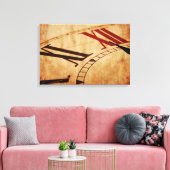 Vintage Uhr Leinwanddruck (Insitu (Wohnzimmer))