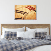 Vintage Uhr Leinwanddruck (Insitu (Schlafzimmer))