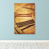 Vintage Uhr Leinwanddruck (Insitu (Holzboden))