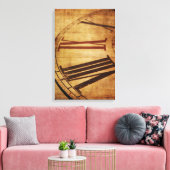 Vintage Uhr Leinwanddruck (Insitu (Wohnzimmer))