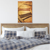 Vintage Uhr Leinwanddruck (Insitu (Schlafzimmer))