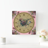 Vintage Uhr mit Blume (Zuhause)