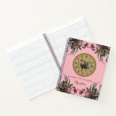 Vintage Uhr mit Blume Notizblock (Innenseite)