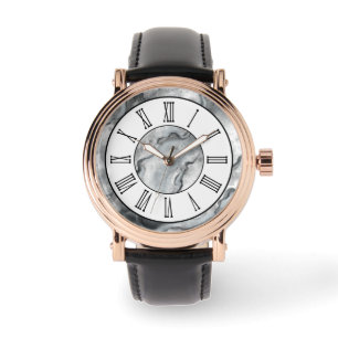 Vintage-Uhr mit Marmormuster  Armbanduhr