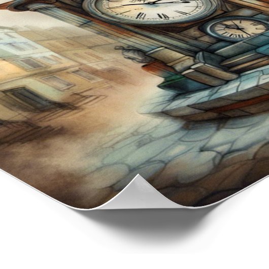 Vintage Uhr Poster (Ecke)