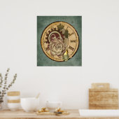 Vintage Uhr Poster (Küche)