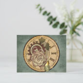 Vintage Uhr Postkarte (Stehend Vorderseite)