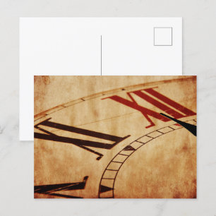 Vintage Uhr Postkarte