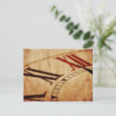 Vintage Uhr Postkarte (Stehend Vorderseite)