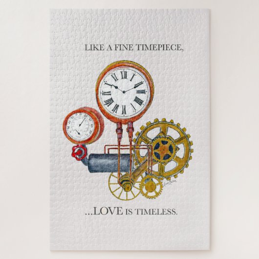 Vintage Uhr Puzzle (Vertikal)