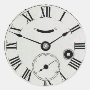Vintage Uhr Runder Aufkleber