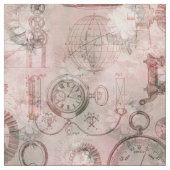 Vintage Uhr| Steampunk Ephemera Decoupage Stoff (Nahaufnahme)