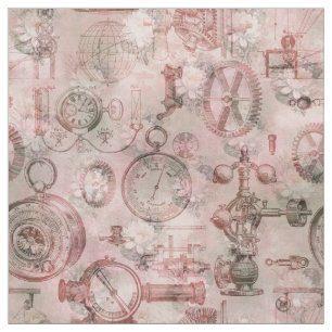 Vintage Uhr  Steampunk Ephemera Decoupage Stoff