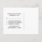 Vintage Uhr UAWG Postkarte, grau Einladungspostkarte (Rückseite)