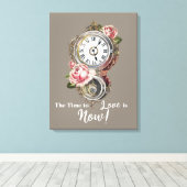 Vintage Uhr - überzogene Leinwand (Insitu (Holzboden))