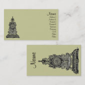 Vintage Uhr Visitenkarte (Vorne/Hinten)