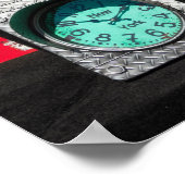 Vintage Uhren - Sydney, London, New York Poster (Ecke)