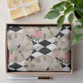 Vintage Uhren und Rose Seidenpapier (Geschenk)