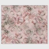 Vintage Uhren | Viktorianisch Steampunk Ephemera Geschenkpapier (Flach)