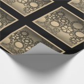 Vintage Uhrengetriebe oder Umschlagpapier Geschenkpapier (Ecke)