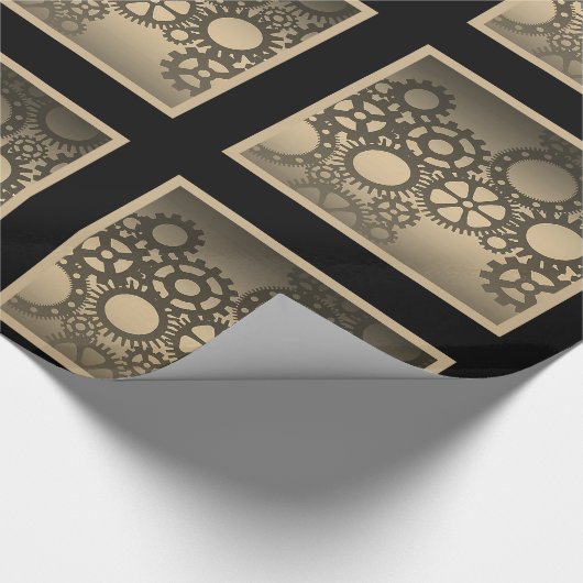 Vintage Uhrengetriebe oder Umschlagpapier Geschenkpapier (Ecke)