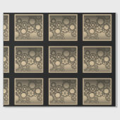 Vintage Uhrengetriebe oder Umschlagpapier Geschenkpapier (Flach)