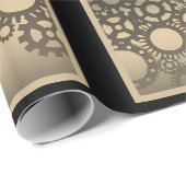 Vintage Uhrengetriebe oder Umschlagpapier Geschenkpapier (Rolleneckpunkt)