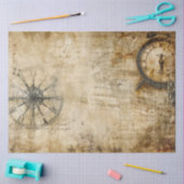 Vintage-Uhrmacher-Collage-Muster Seidenpapier (Basteln)