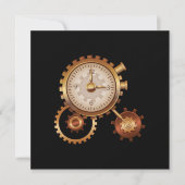 Vintage Uhrzeitmaschine Zeitreise Wissenschaft Einladung (Vorderseite)