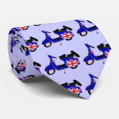 Vintage UJ blaue Roller-Kunst Krawatte (Gerollt)