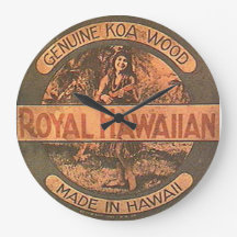 Vintage Ukelele Label Wall Clock
