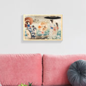 Vintage ukiyo-e japanese Damen mit Schirmkunst Leinwanddruck (Insitu (Wohnzimmer))