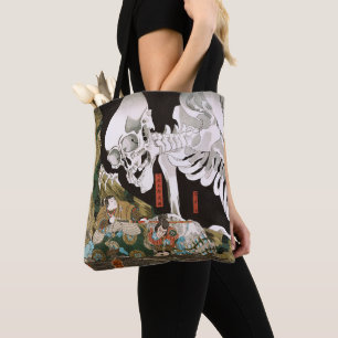 Vintage-Ukiyo-e-Kuniyoshi-Skelett-Gespenst-Kunst Tasche
