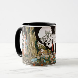 Vintage-Ukiyo-e-Kuniyoshi-Skelett-Gespenst-Kunst Tasse
