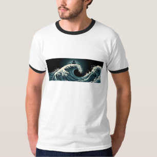Vintage Ukiyo e Surfen Zen Meditation Shirt