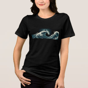 Vintage Ukiyo e Surfen Zen Meditation Shirt