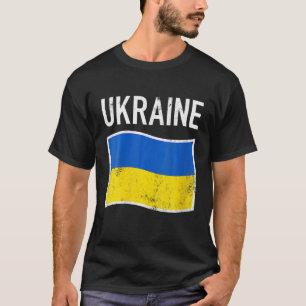 Vintage Ukraine abgenutztes ukrainisches Flaggenst T-Shirt