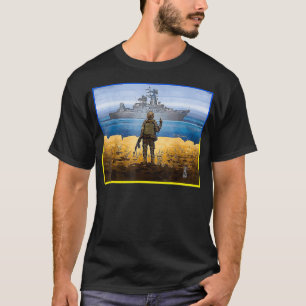 Vintage-Ukraine-Briefmarke: Bauer stiehlt Moskauer T-Shirt