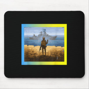 Vintage-Ukraine-Briefmarke Flagge Stolz 3 Mousepad