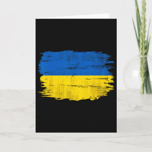 Vintage Ukraine-Flagge als ukrainisches Geschenk Karte