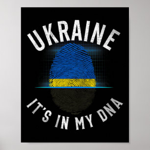 Vintage Ukraine-Flagge - Es Ist In Meiner Dna - Uk Poster