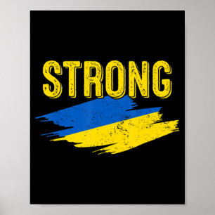 Vintage Ukraine-Flagge Ukraine Stark Retro Ukraini Poster