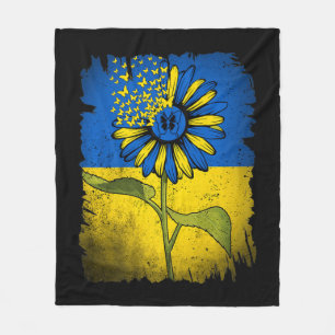 Vintage Ukraine Sonnenblume Schmetterling Ukraine Fleecedecke