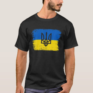 Vintage Ukraine ukrainische Flagge Patriotisch Ukr T-Shirt